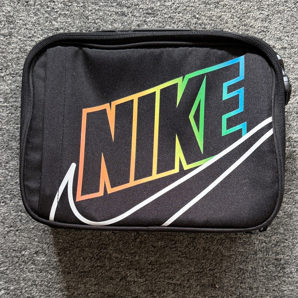 Nike Black Lunch Bag with Multicolor Logo